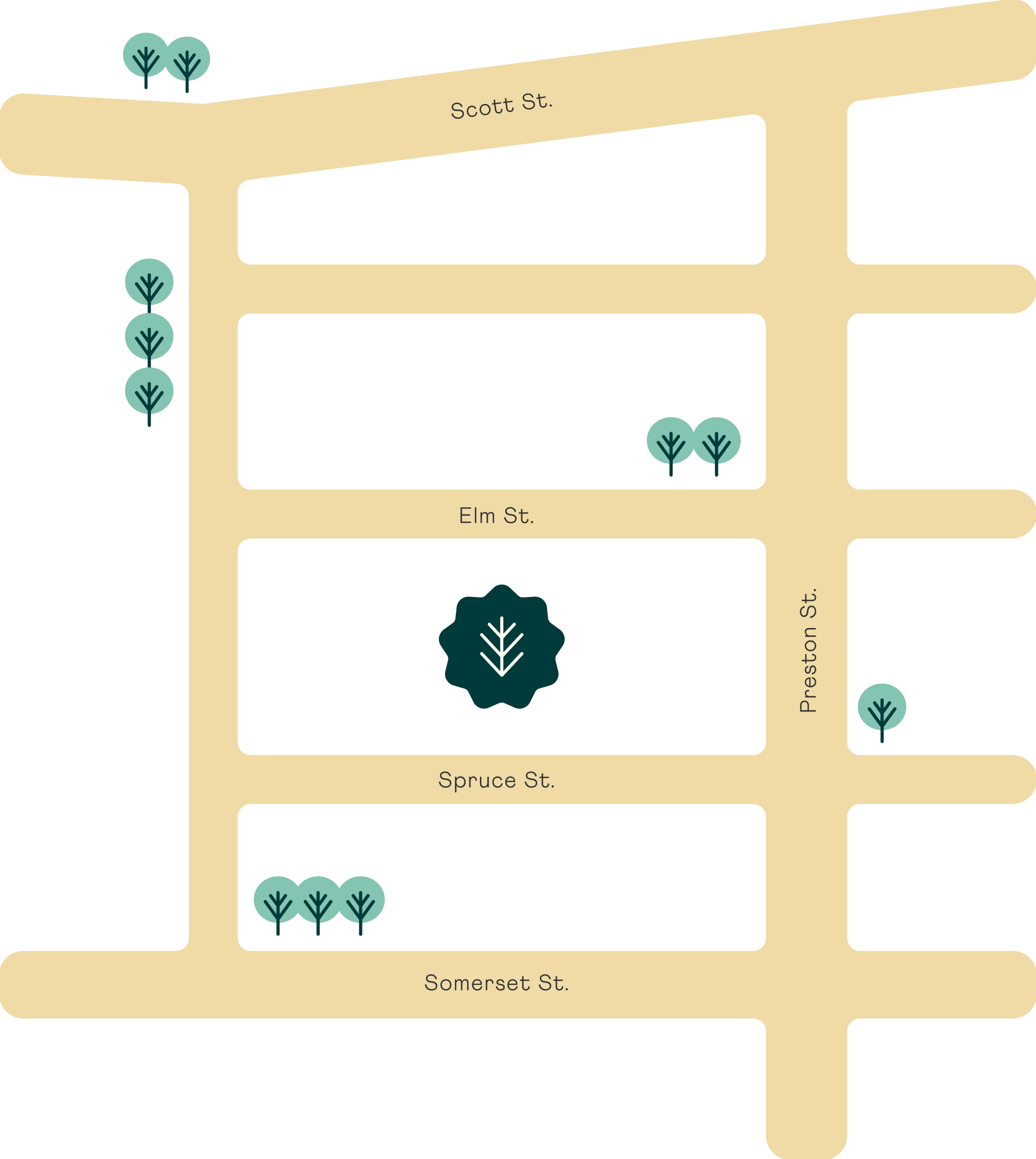 Map to Spruce Creative