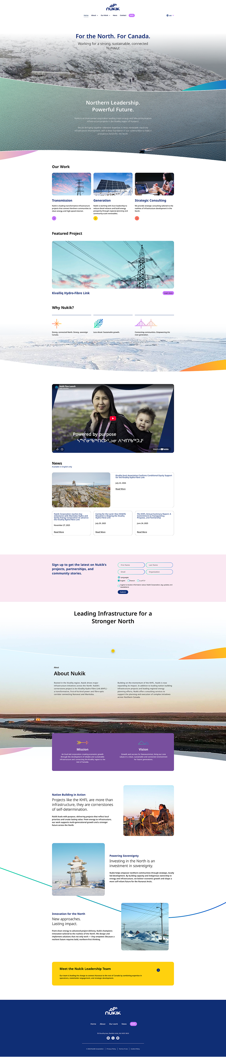 Nukik website homepage